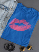 Kiss Lips Grunge Style Graphic Women T-shirt