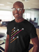 Planes With Colored Trails Graphic Men's T-shirt