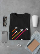 Planes With Colored Trails Graphic Men's T-shirt