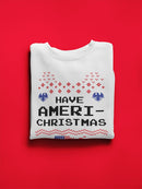 Have Ameri-Christmas Usa Pixeled Men's Sweatshirt