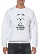 Fitness Gingerbread Man In Mouth Men's Sweatshirt