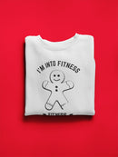 Fitness Gingerbread Man In Mouth Men's Sweatshirt