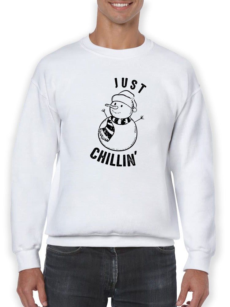 Just Chillin' Snowman Winter Men's Sweatshirt