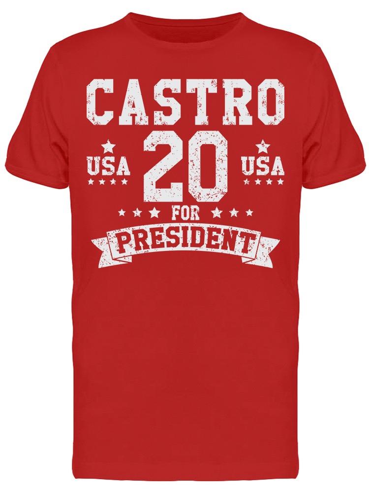 Castro For President W/Ribbon Men's T-shirt