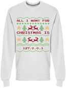 Funny Geek Christmas Ip Graphic Men's Sweatshirt