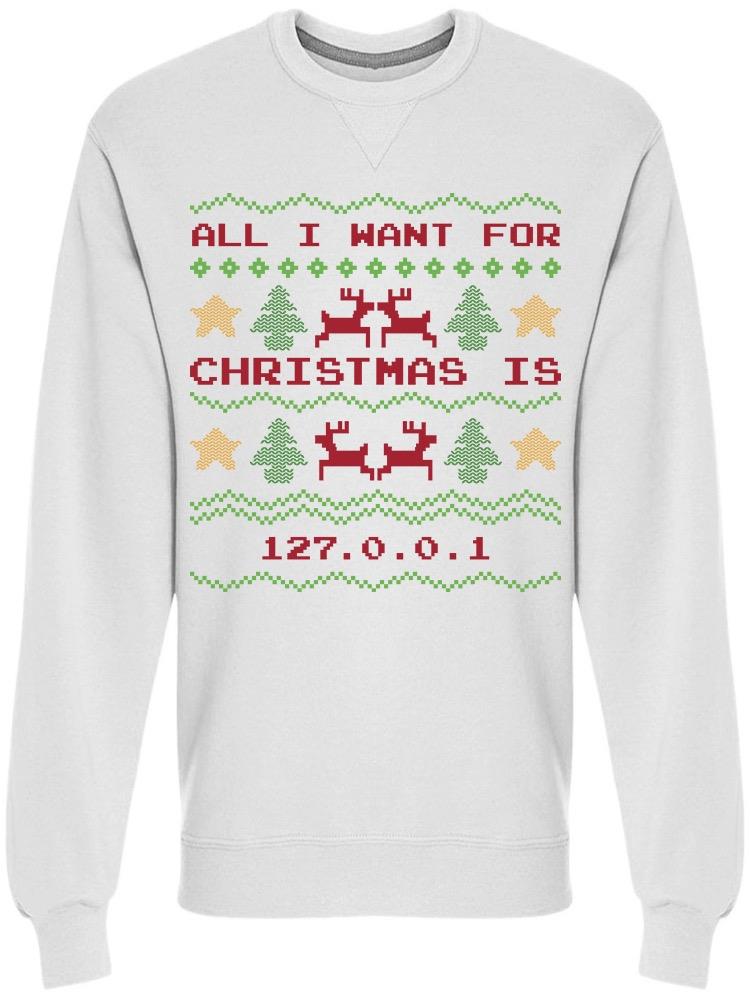 Funny Geek Christmas Ip Graphic Men's Sweatshirt