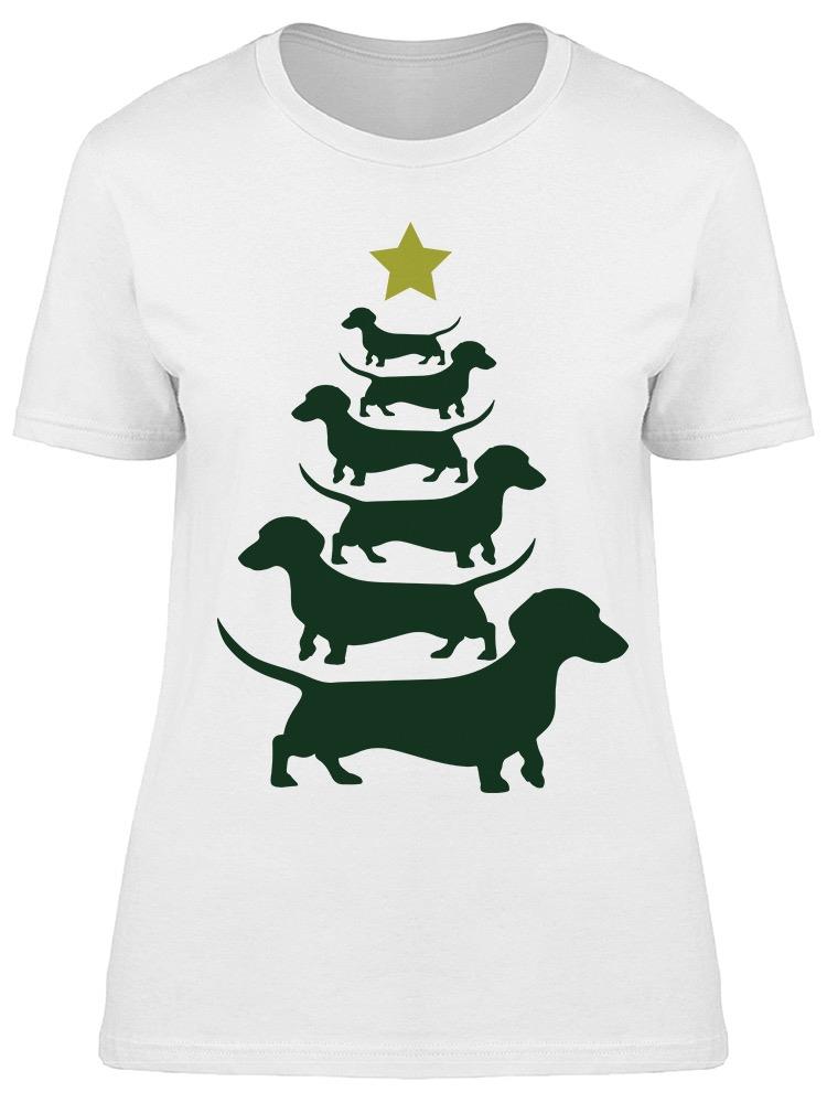 Dachshund Christmas Tree Women's T-shirt
