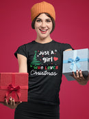 Just Girl Who Loves Christmas Women's T-shirt