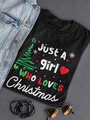 Just Girl Who Loves Christmas Women's T-shirt