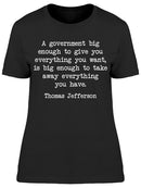 Thomas Jefferson Quote Women's T-shirt