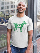 Goat With Number 33 Men's T-shirt