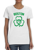 Boston W/Lotus Flower And Ball Women's T-shirt