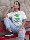 Boston W/Lotus Flower And Ball Women's T-shirt