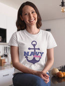 Navy Mom Anchor Women's T-shirt