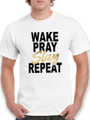 Graphic Wake Pray Slay Men's T-shirt