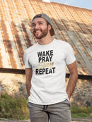 Graphic Wake Pray Slay Men's T-shirt