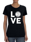Love Volleyball Slogan Women's T-shirt