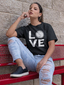 Love Volleyball Slogan Women's T-shirt