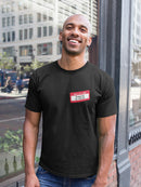 Nametag: Hello I'm Staying Home Men's T-shirt