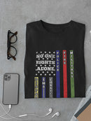 U.s. Flag, No One Fights Alone Men's T-shirt