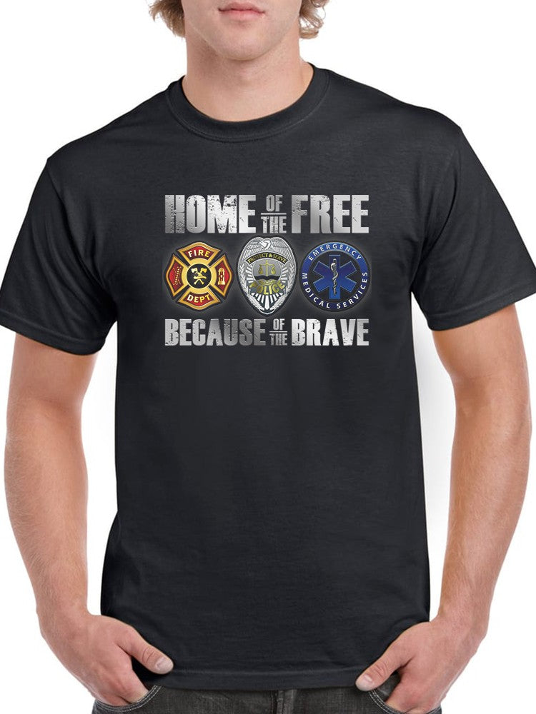 Free Because Of The Brave Men's T-shirt
