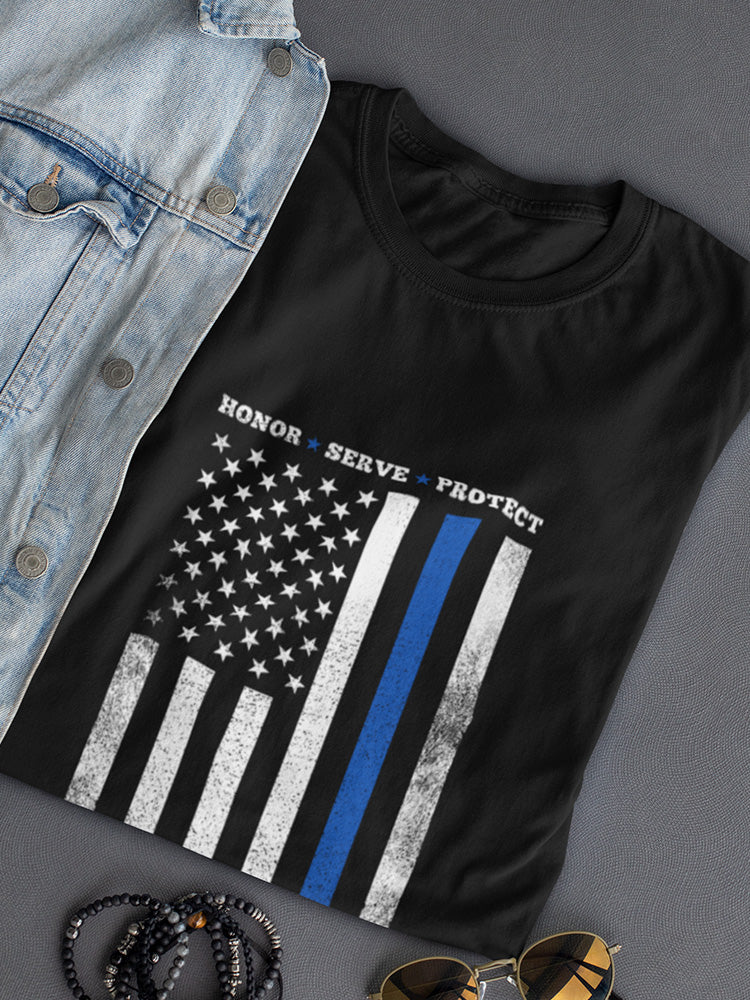U.S Flag, Honor, Serve, Protect Women's T-shirt