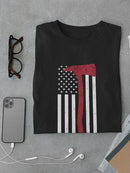 U.S. Flag With Red Ax Grunge Men's T-Shirt