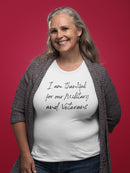 Thankful For Military Veterans Women's T-Shirt
