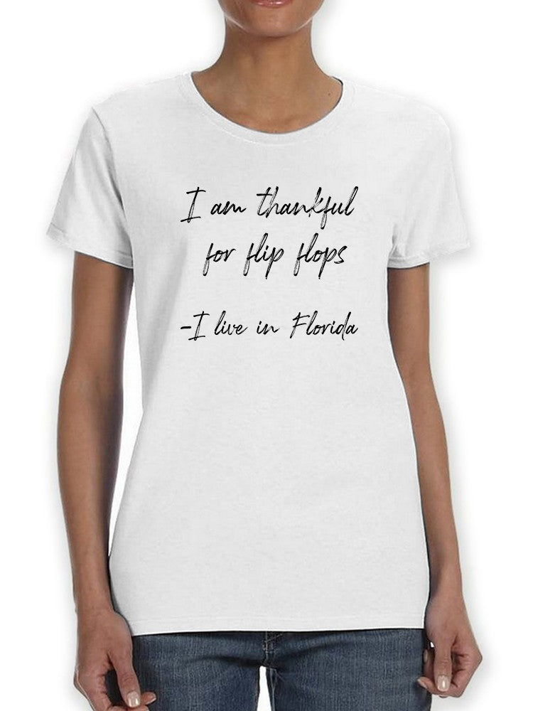 Thankful For Flip Flops Florida Women's T-Shirt