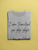 Thankful For Flip Flops Florida Women's T-Shirt