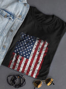 Grunge Style U.s.a. Flag Women's T-Shirt