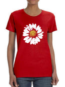 Colored Stamp Style Daisy Flower Women's T-Shirt