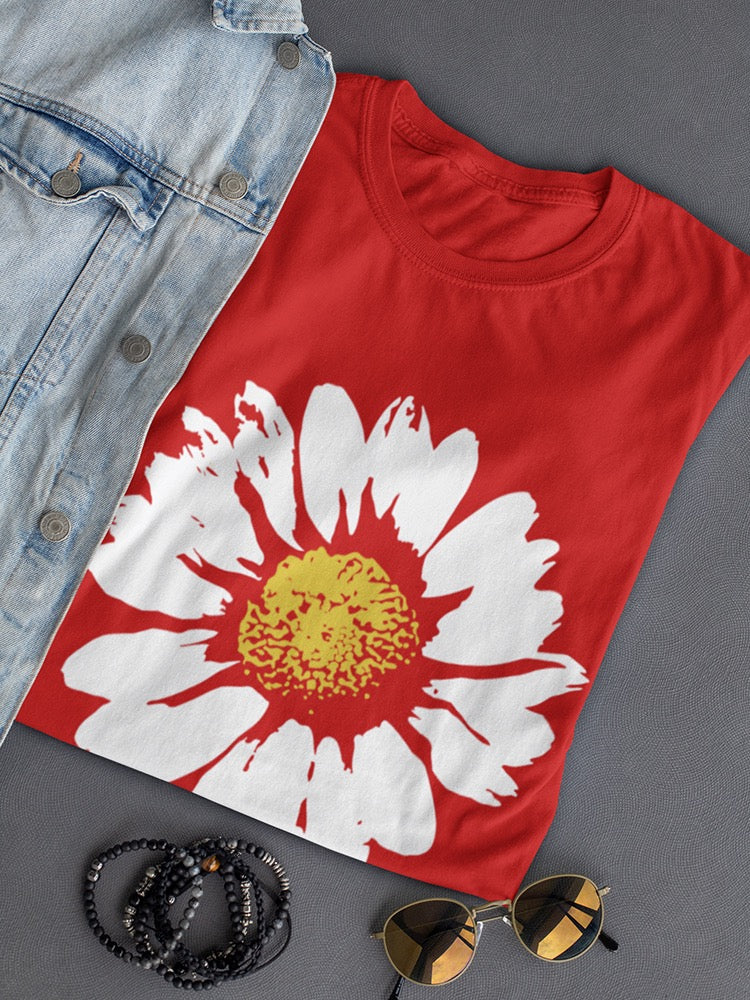 Colored Stamp Style Daisy Flower Women's T-Shirt