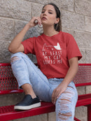 Cute Kitty At Least Cat Loves Me Women's T-Shirt