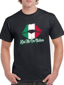 Kiss Me Im Italian Men's T-shirt