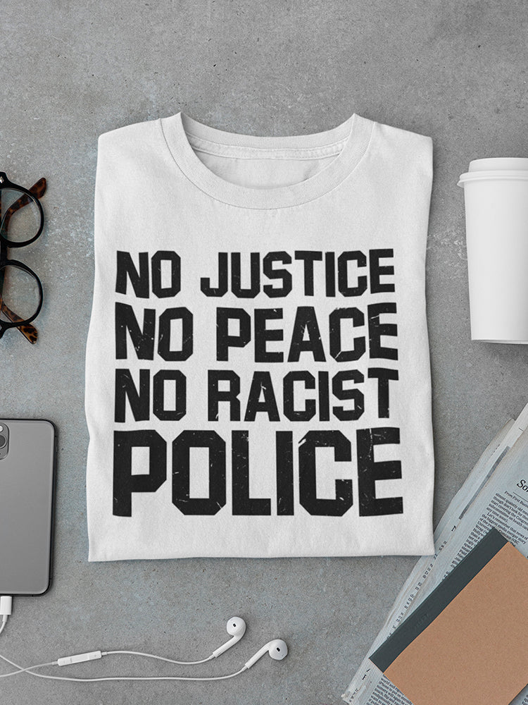 Blm Movement, No Racist Police Men's T-shirt
