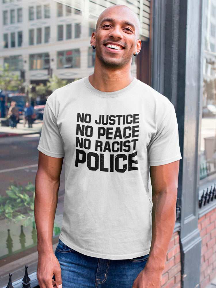 Blm Movement, No Racist Police Men's T-shirt