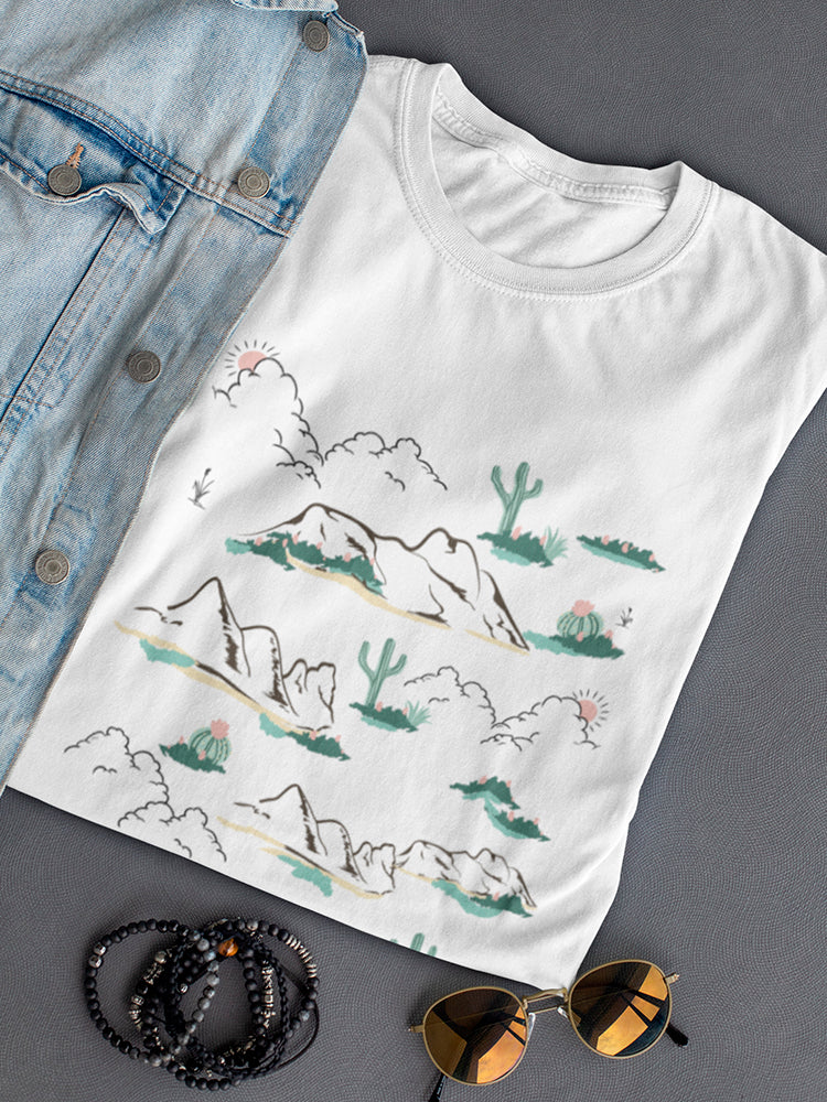 Mountains And Cactus Women's T-Shirt