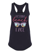Resting Beach Face Sunglasses Women's Tank Top