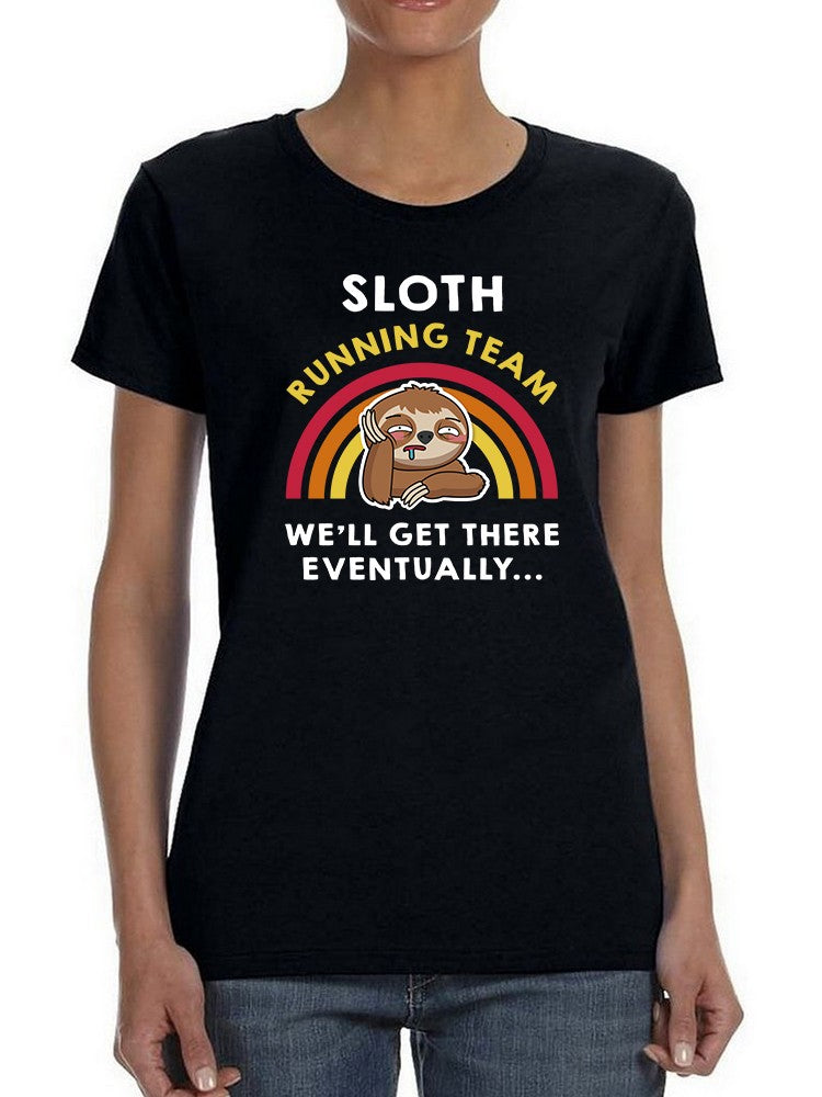 Sloth Running Team With Cartoon Women's T-Shirt