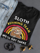 Sloth Running Team With Cartoon Women's T-Shirt