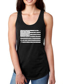 Grunge U.s.a. Flag In White  Women's Tank Top