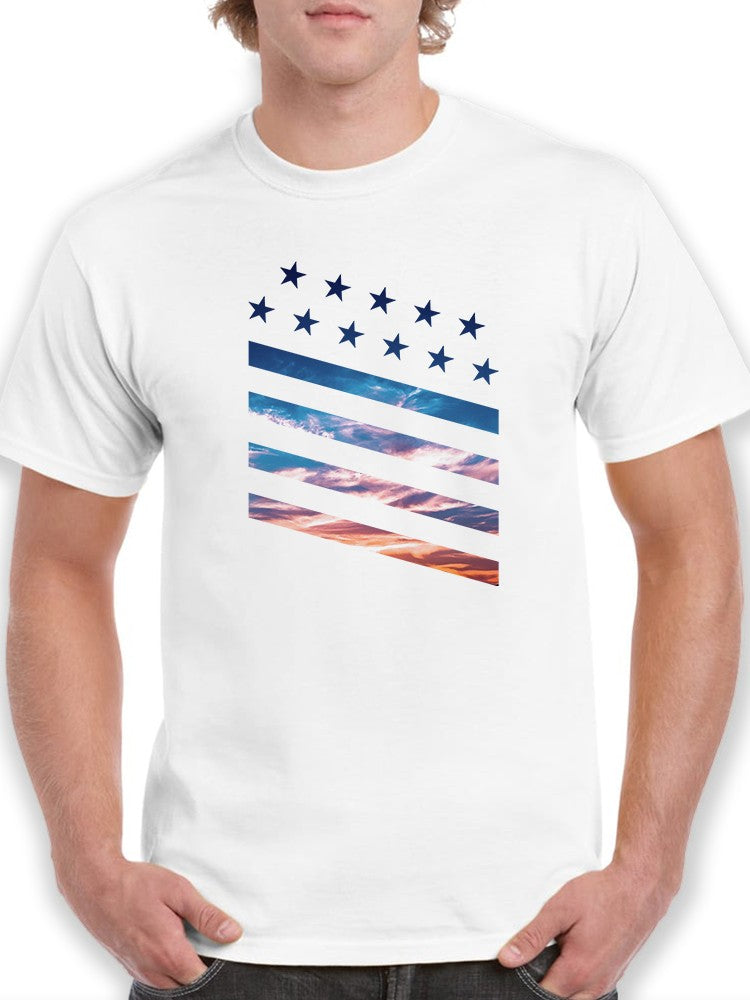 Stars And Stripes Landscape Men's T-shirt