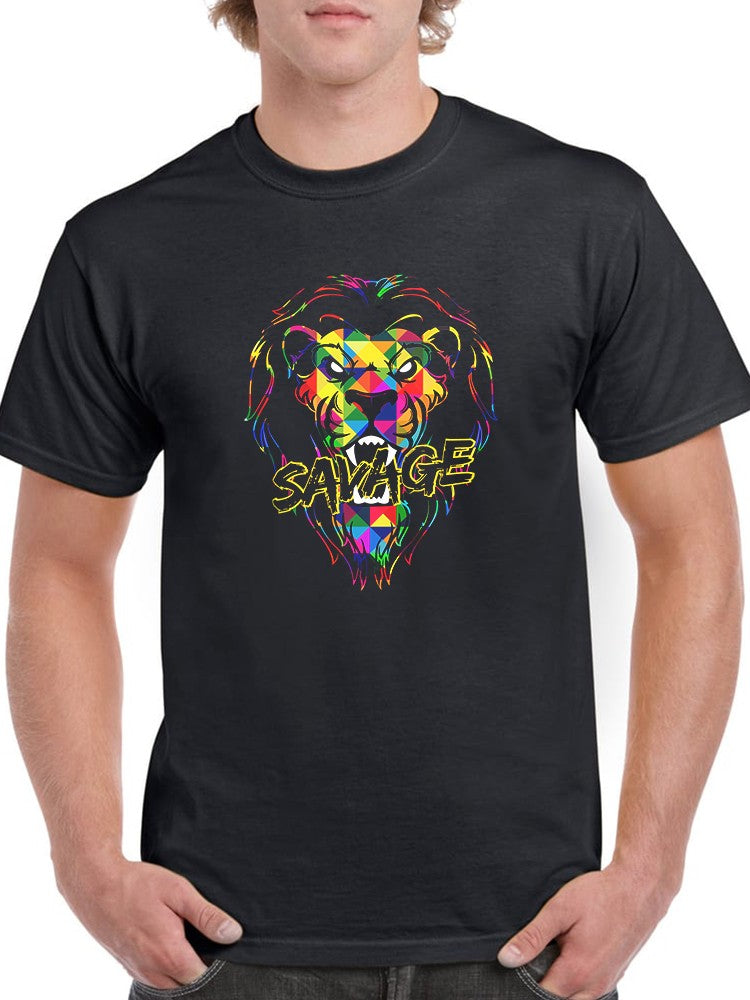 Savage Colorful Lion Men's T-shirt