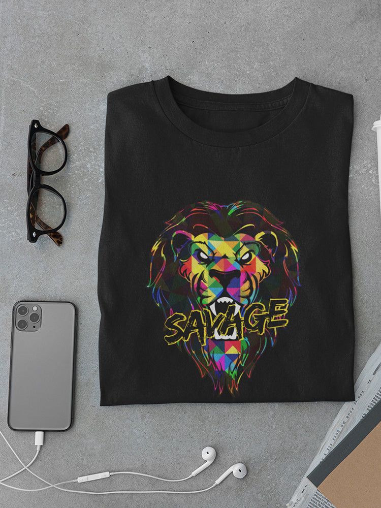Savage Colorful Lion Men's T-shirt