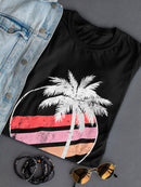 White Palm And Colorful Stripes Women's T-shirt