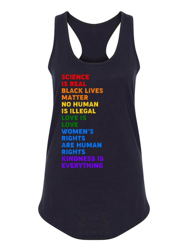 Blm And Quotes Women's Racerback Tank