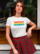 Love, Rainbow Stripes Women's T-shirt