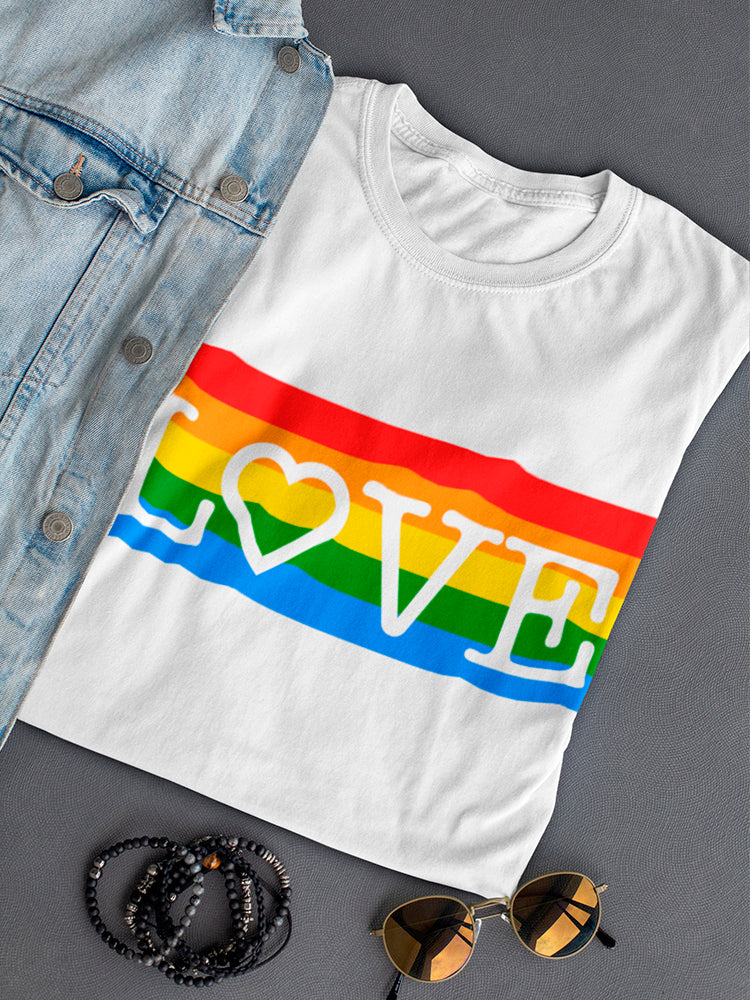 Love, Rainbow Stripes Women's T-shirt