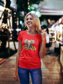 Cute Elephant And Sunflowers Women's T-shirt